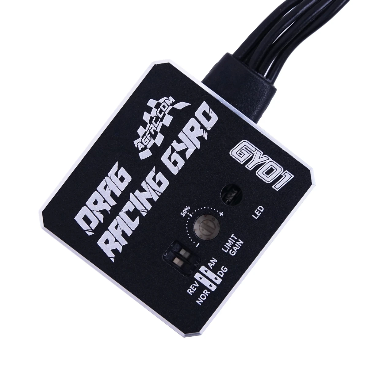 AGFRC-carcasa de aluminio GY01 CNC, Control de alta estabilidad, f&aacute;cil ganancia, giroscopio de direcci&oacute;n ajustable para coche de derrape RC-1