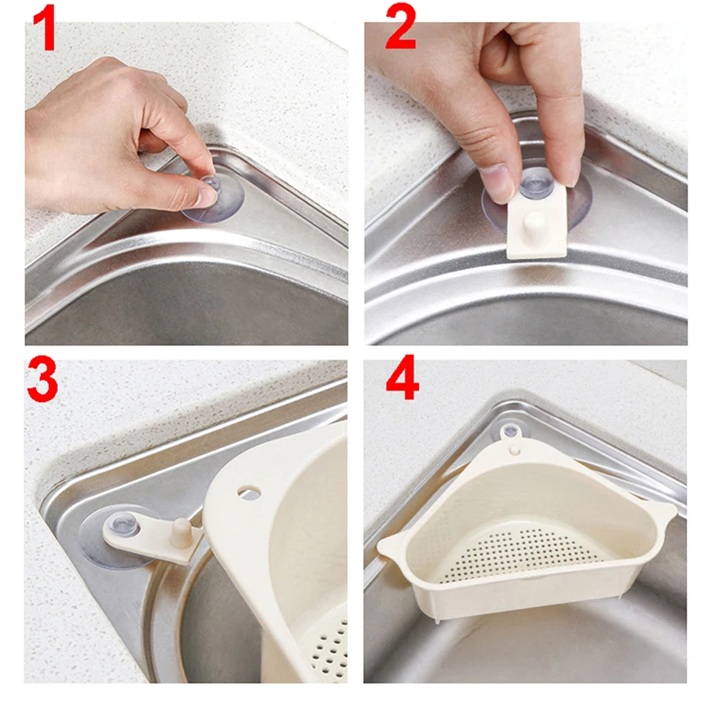 Новый Кухонный Органайзер треугольный держатель для хранения на кухне присоска