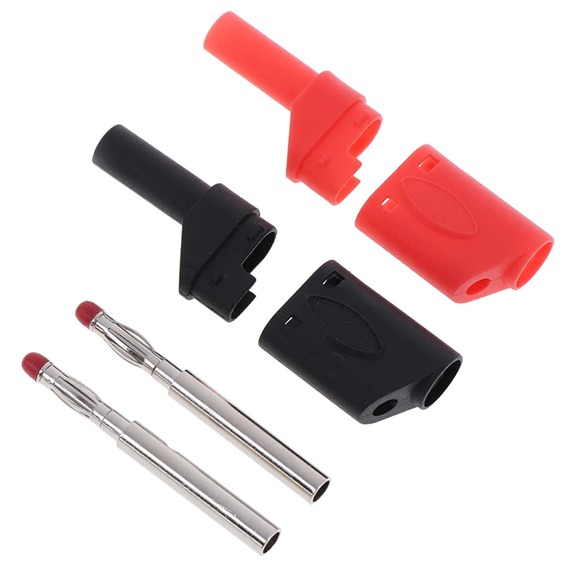 10pcs Safety 4mm Male Retractable Sheath Stackable Banana Plug Wire Solder Connector | Обустройство дома