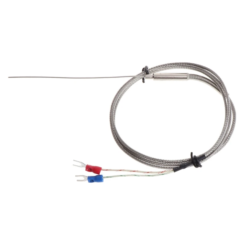 

K-Type Thermocouple Probe 1mm x 100mm 2-wires Temperature Sensors 2-Terminals 1m