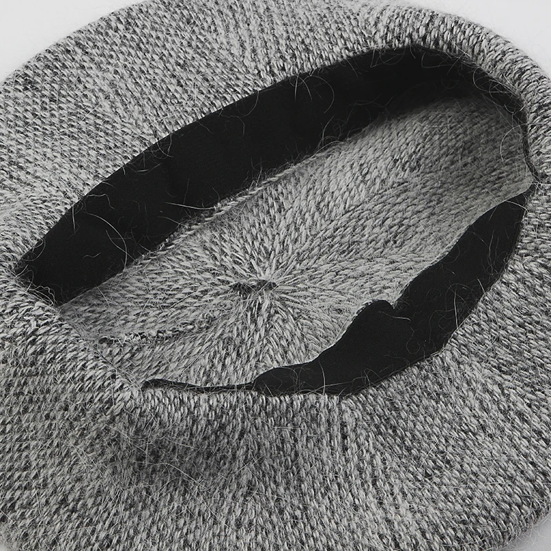 Модный берет из дерева с шармами однотонные зимние шапки напуском во французском