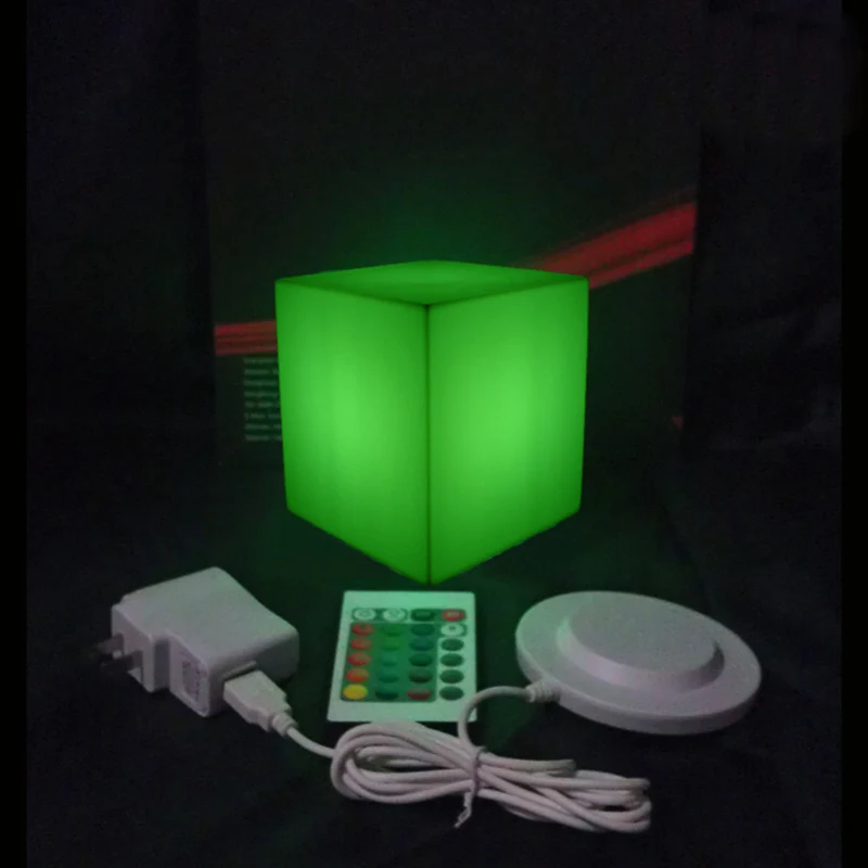 RGB перезаряжаемая светодиодная подсветка мебель дистанционное управление внешний светодиодный куб стул бар KTV Pub пластиковые столы освещение AC80-265V