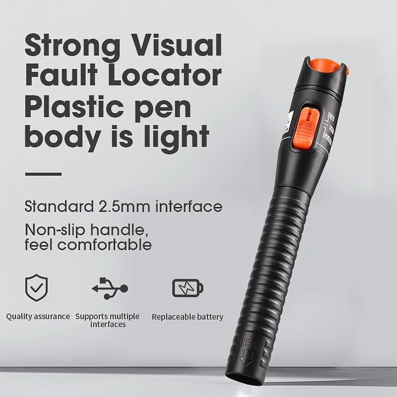 Бесплатная доставка пластик 10 мВт ручка Тип Визуальный дефектоскоп Волоконно