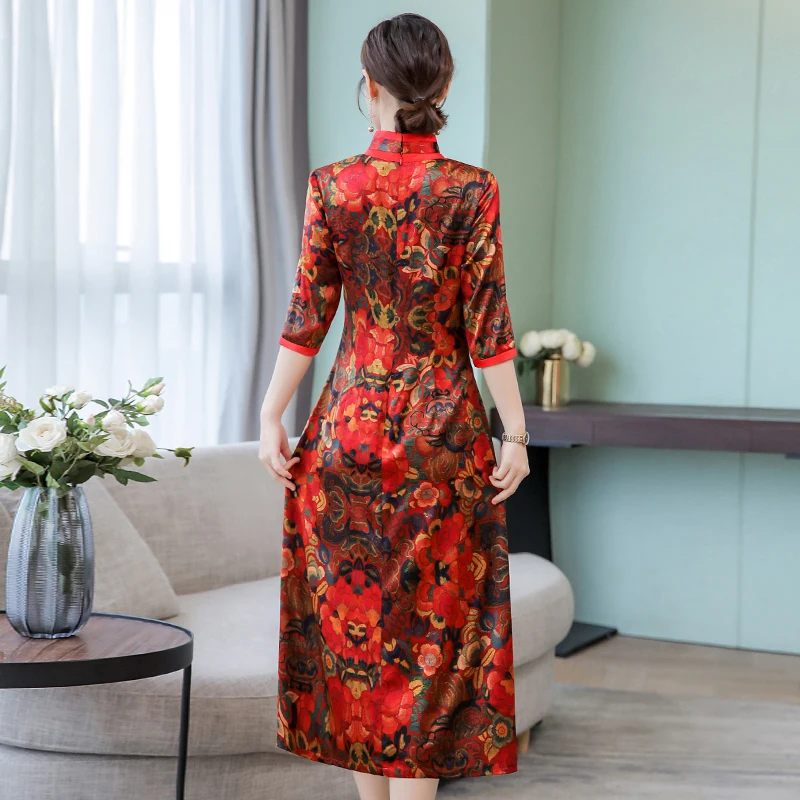 Вьетнамская одежда aodai вьетнамское традиционное платье для женщин ao dai длинное платье восточное платье современный цветочный принт