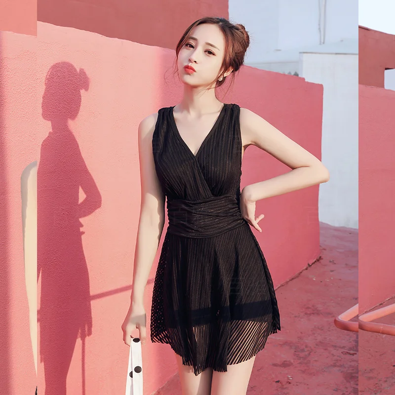 

Women's Swimsuit Siamese Conservative Covering Belly Thin Lace Hot Seaside Sexy Super Swimwear Bathing Suit Bikini Beach Dress