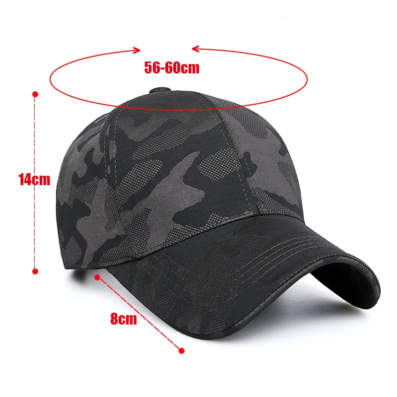 Кепка HSSEE Мужская камуфляжная Модная хлопковая Рыболовная Шапка с металлической
