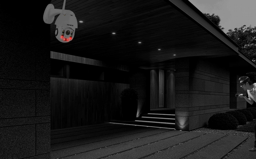 Techege HD 1080P Беспроводная IP камера CCTV AI обнаружения человека Pan Tilt Intercom 2MP камера безопасности TF хранение Открытый водонепроницаемый
