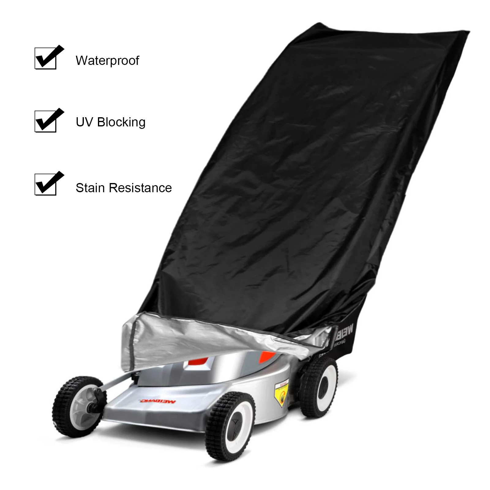 

Lawn Mower Cover with Waterproof Coating Sun Shade Protective Cover Tear-Resistant UV Resistant Furniture Sunbed Cover