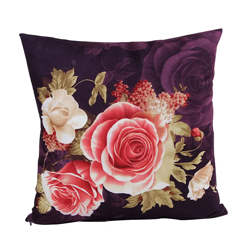 Новинка большой красный цветочный Рисунок Φ 45*45 см без внутренней подушки Чехол
