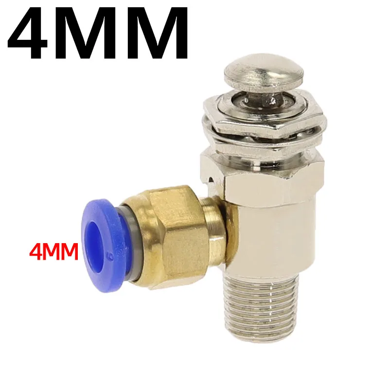 Пневматический Механический клапан, внешний выхлопной клапан, 2 положения, 3 положения, M5, внутренняя резьба 1/8, кнопка самосброса