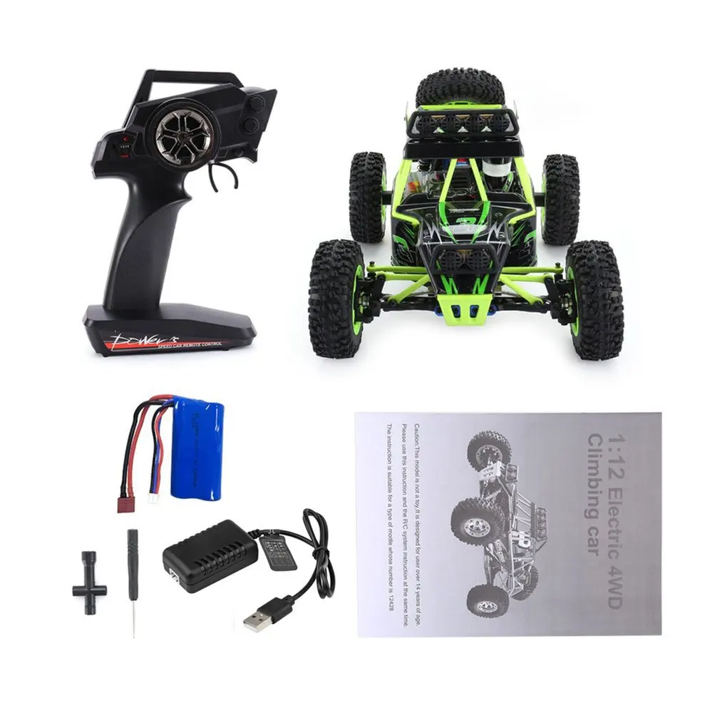 Wltoys XKS 1/12 2,4G 4WD высокоскоростной Электрический матовый гусеничный грузовик для пустыни RC внедорожный багги автомобиль с светодиодный светильник