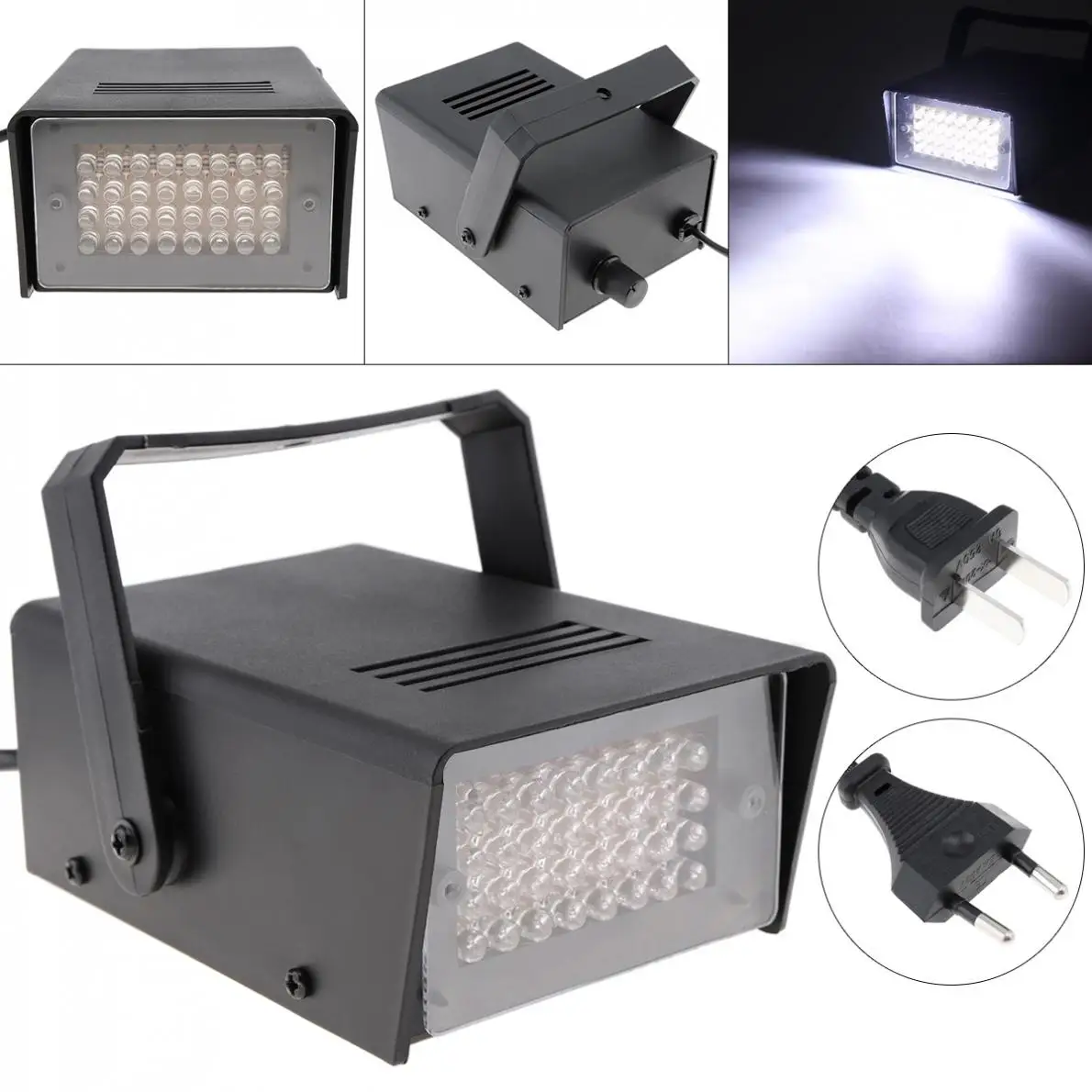 

32 LEDs Mini Strobe Light Voice Control Stage Effect Light for Small Party Bar Home Family Gathering KTV DJ Light