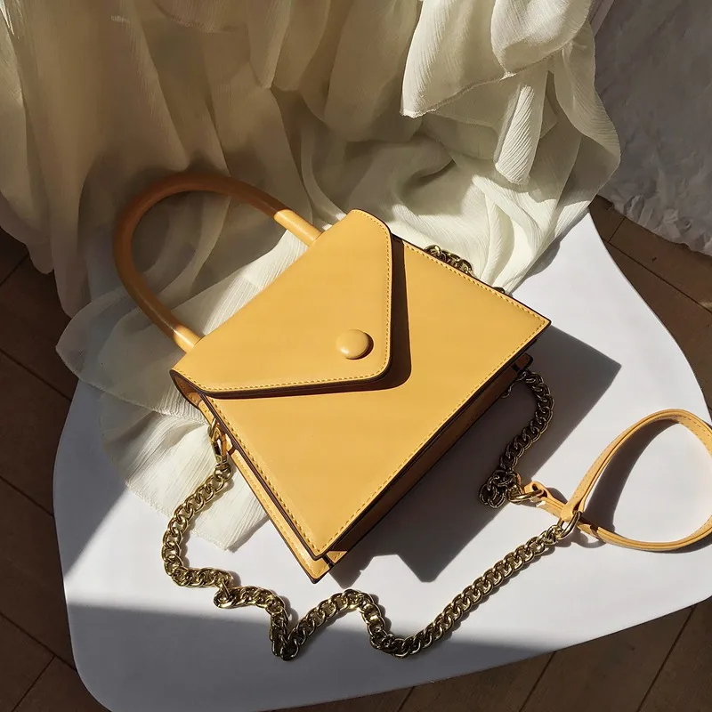 

Women Small Tote Bag 2020 New Solid color Flip Messenger Crossbody Bag Female Simple Shoulder Bag Small Square Lady Handbag