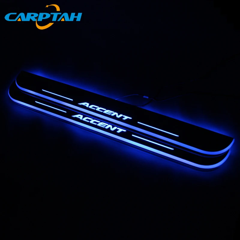 Carptah отделкой педаль светодиодный автомобильный светильник порога Накладка путь