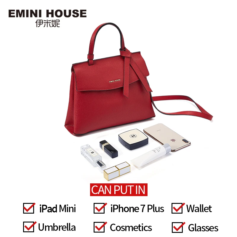 Роскошные дамские сумочки EMINI HOUSE с бантом дизайнерская сумка на плечо из