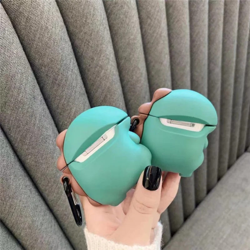 Милый динозавр дизайн кожного покрова для Airpods 1/2 чехол Полная защита анти