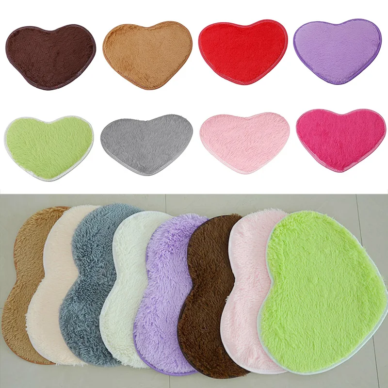 Коврики для ванной комнаты 40x30 см в форме сердца Нескользящие подкладка коврика