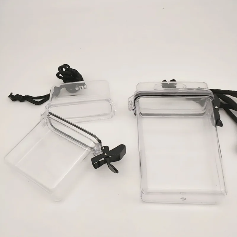 Прозрачный Водонепроницаемый сигареты чехол с черная хлопковая веревка