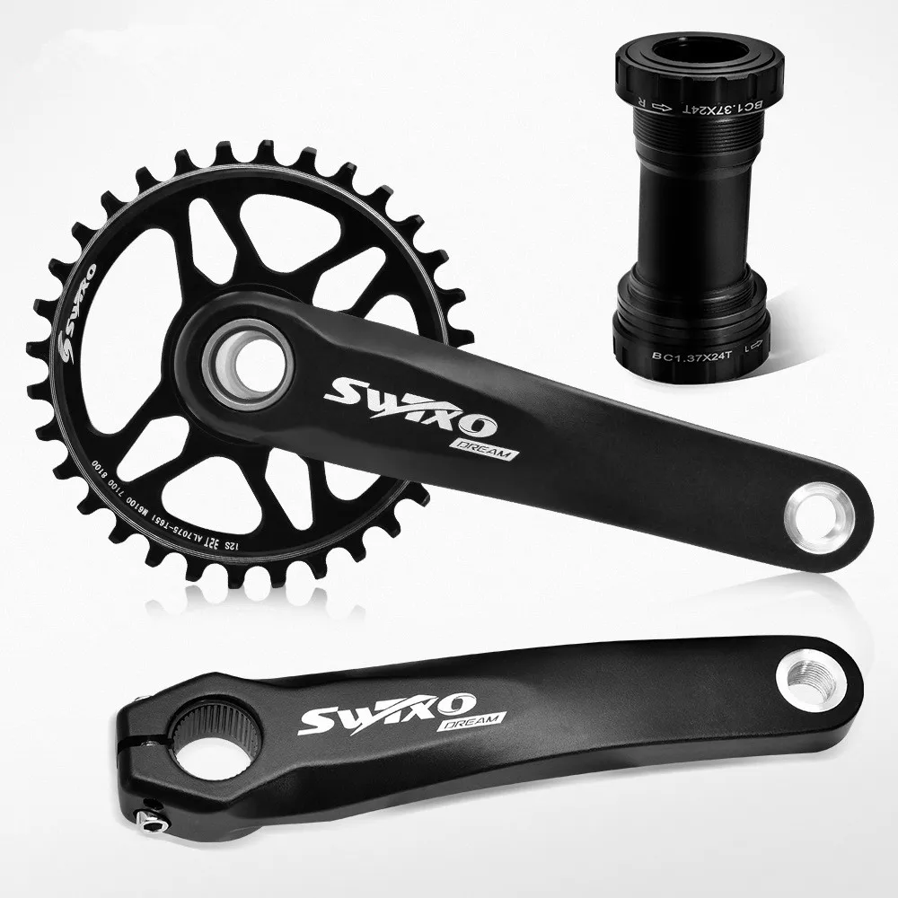 

Bicycle Crank MTB Bicycle Bottom Bracket Mountain Bike Crankset 170MM Crank Arms For Bicycle 32T 34T 36T 38T MTB Crankset