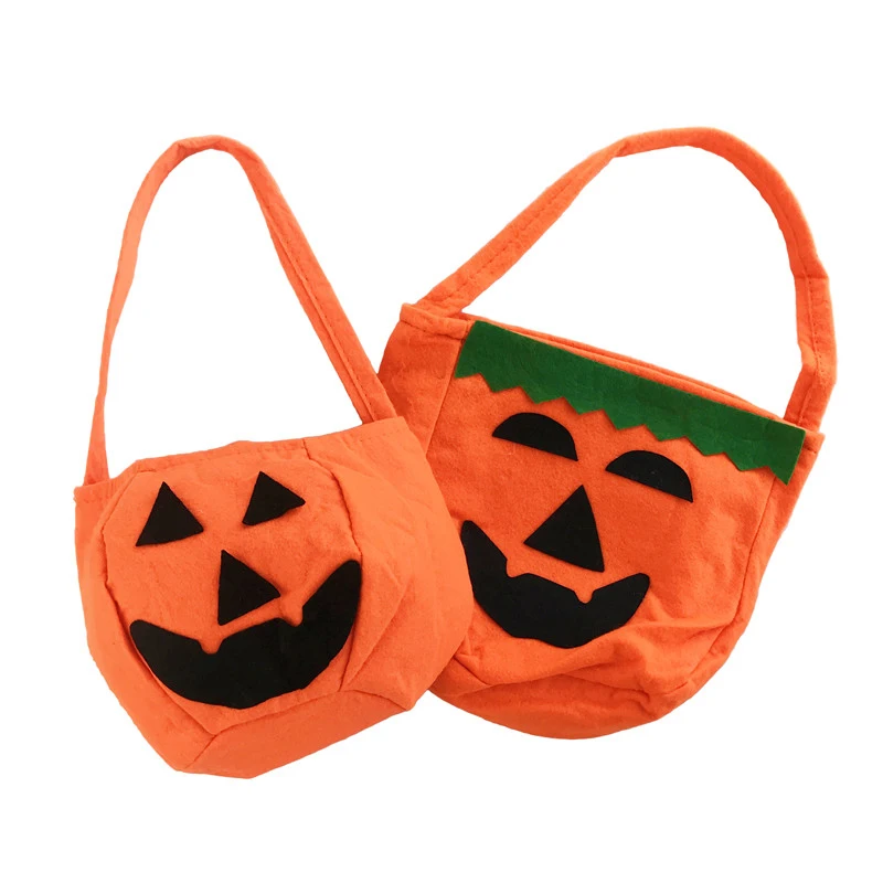 Сумка-тоут на Хэллоуин с тыквой Нетканый мешок для конфет Подарочный украшение