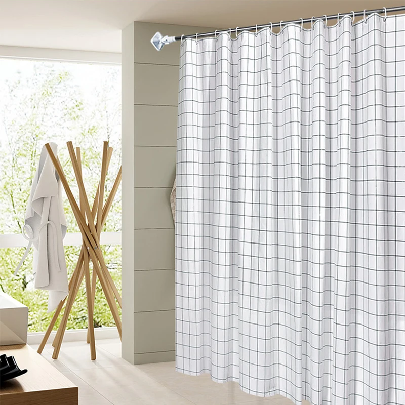 Белые квадратные плотные занавески для душа водонепроницаемая устойчивая к