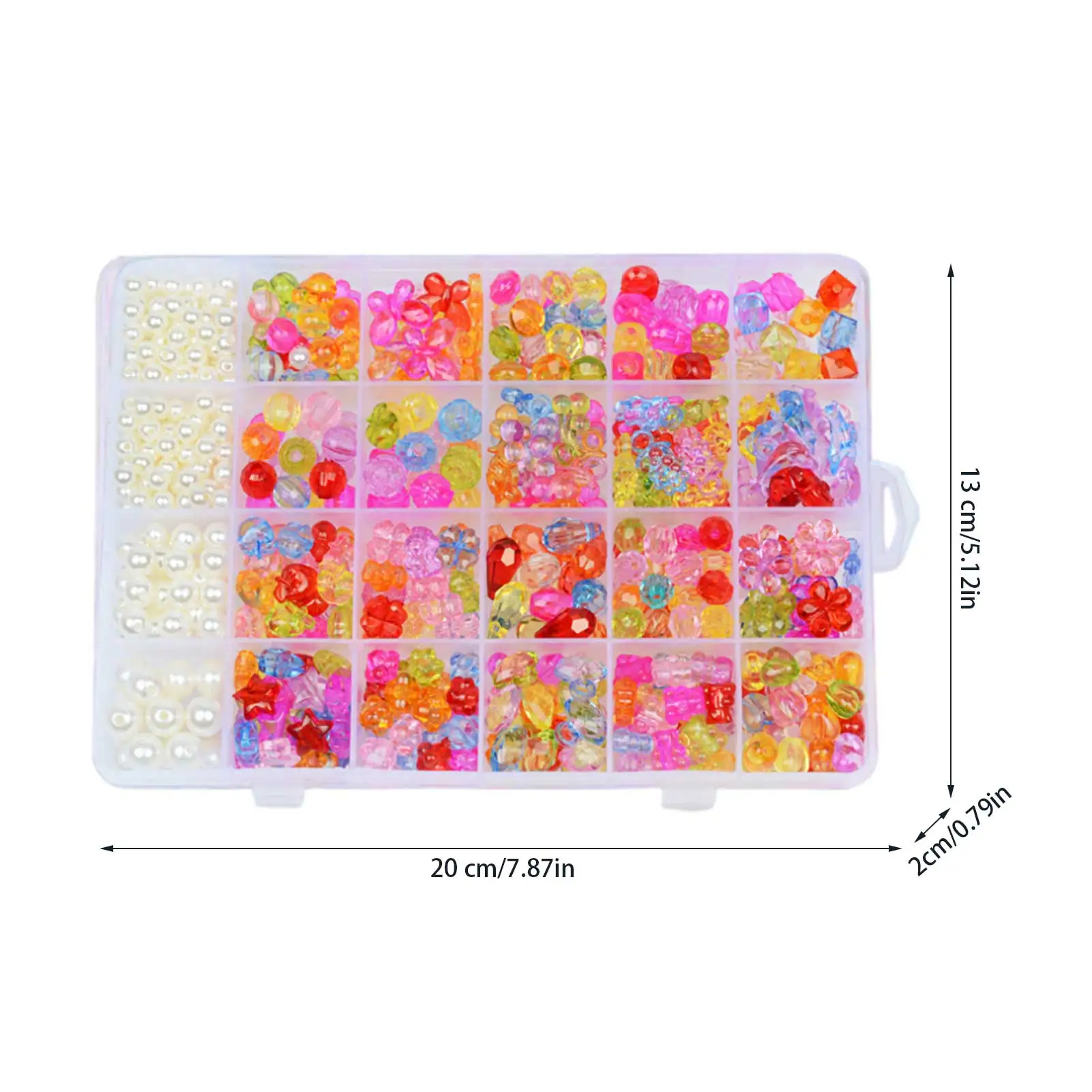 

Children DIY Handmade Beaded Set 24 Different Shapes Colorful Beads Box Girl Bracelet Jewelry Making Educational Toys favorable