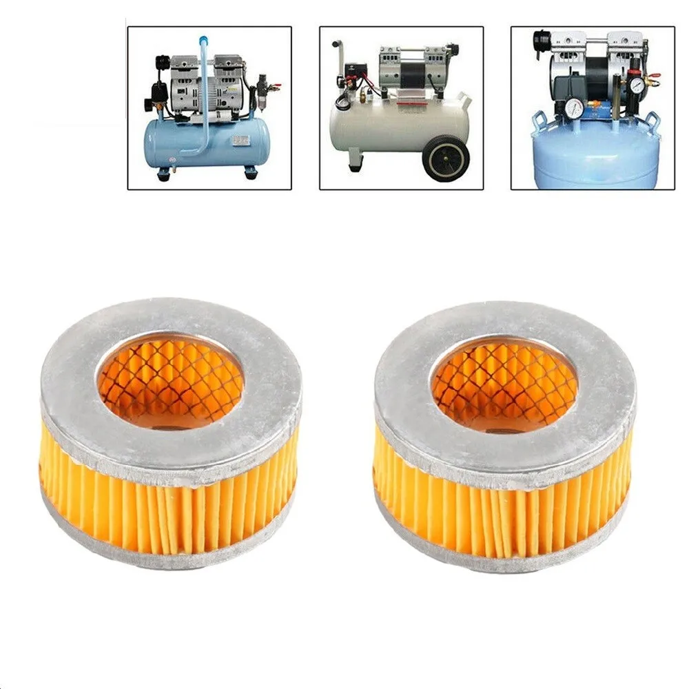 

2pcs Air Compressor Silencer Air Intake Silent Oil-free Filter Element 65*36*36mm Tools Accessories New