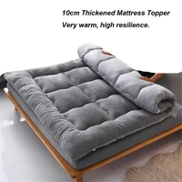 high quality soft berber fleece mattress topper warm tatami mattress 10cm thickness down cotton mattress pad bedroom furniture