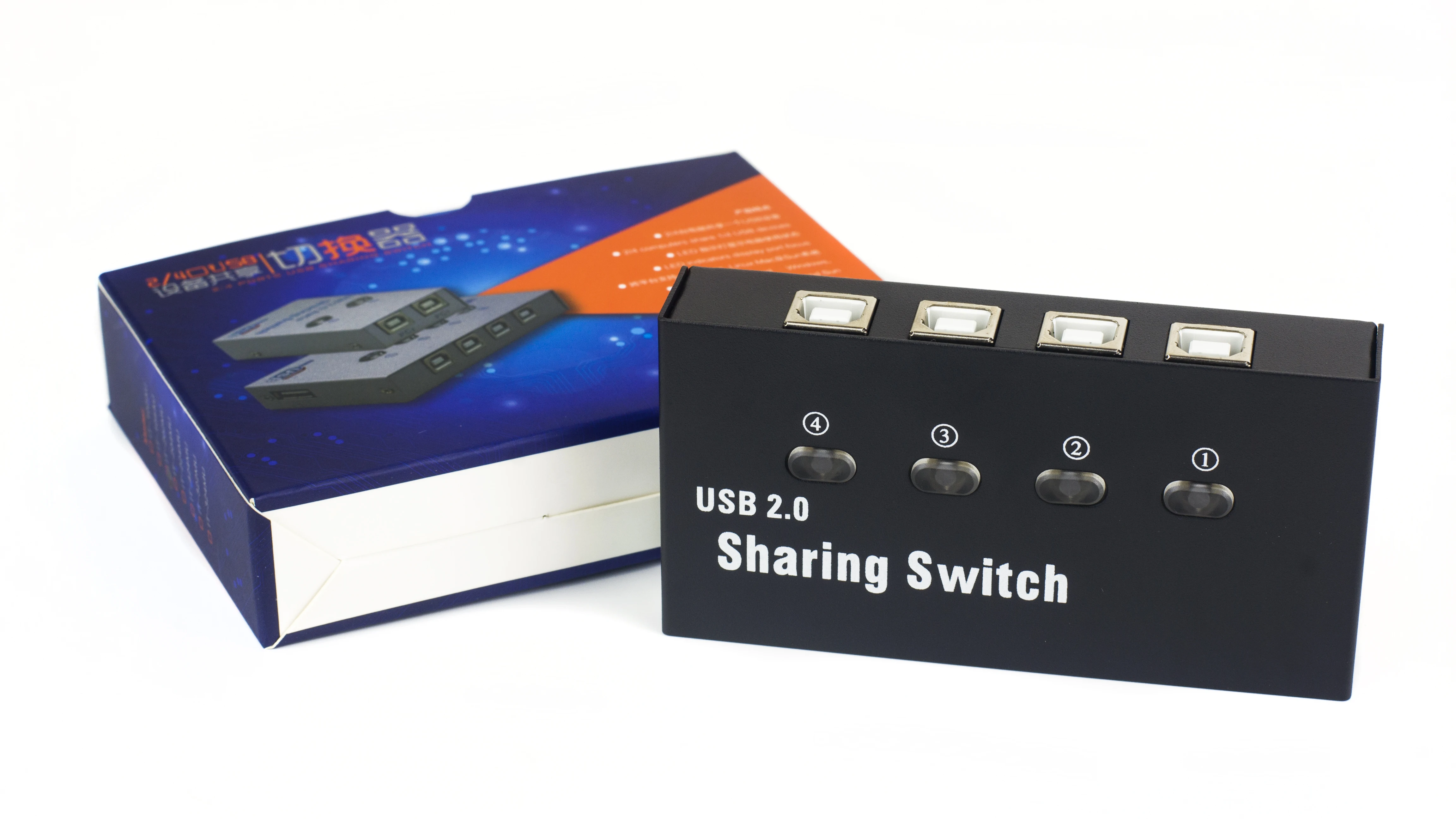 

4 Ports USB Switch Box usb2.0 Manual Printer Switcher Four Pc Sharing 1 USB Device U Disk Keyboard Mouse