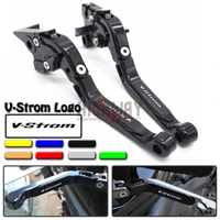motorcycle cnc accessories adjustable folding extendable brake clutch levers for suzuki dl650 v strom 650 2004 2010