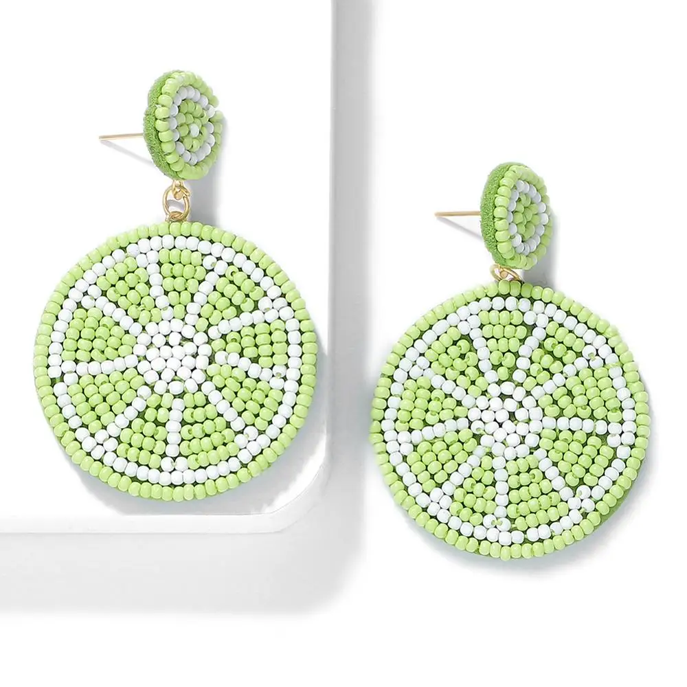 Женские богемные серьги кактус из смолы Ladyfirsy модные летние массивные свадебные