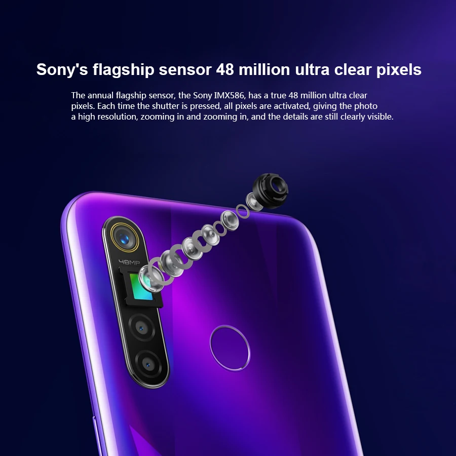 Оригинальный Новый Realme Q мобильный телефон 6 3 дюйма 6/8 ГБ ОЗУ 64/128 Гб ПЗУ