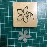 new japan steel blade diy leather craft five petal flower die cutting knife mould wooden die hand punch tool
