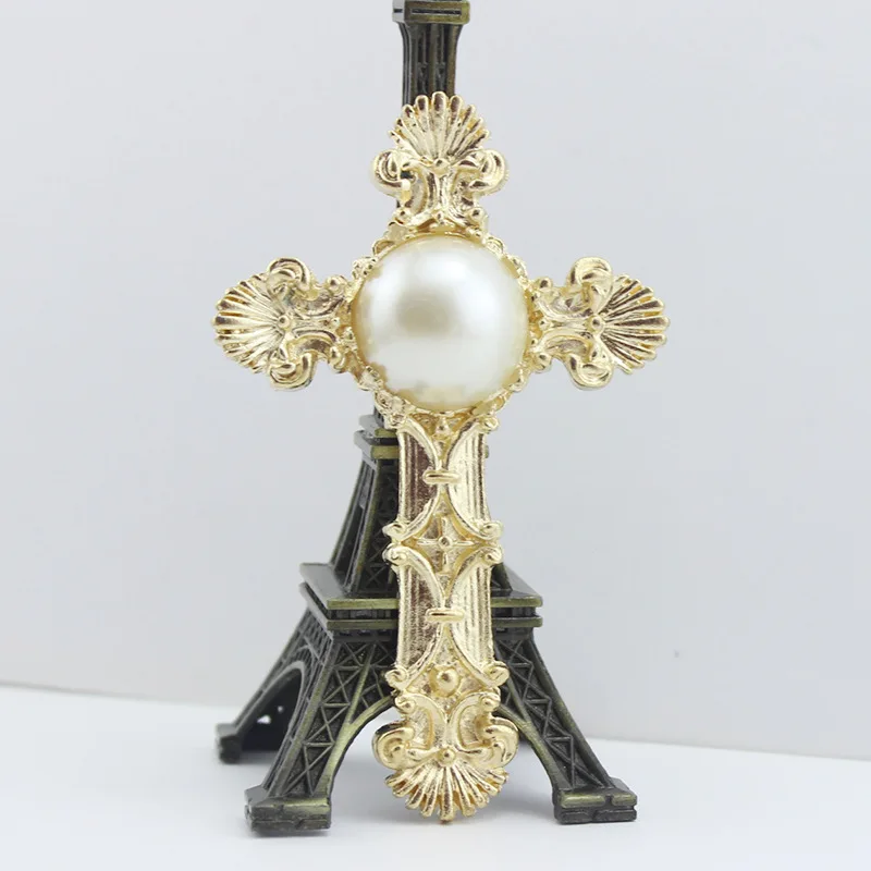 Модная винтажная роскошная брошь в стиле барокко с перекрестным жемчугом значки