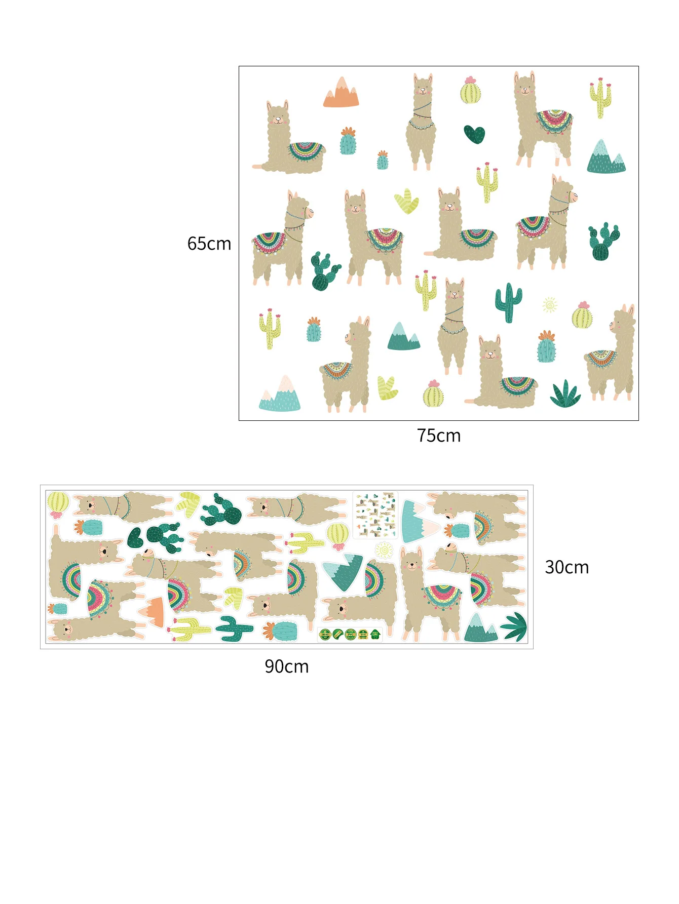 Коричневые наклейки на стену альпака съемные водонепроницаемые комбинированные