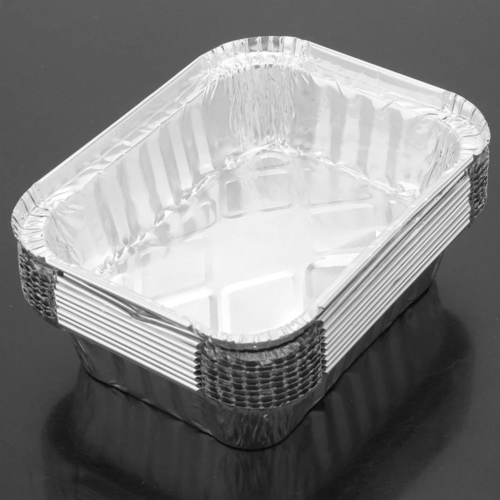 20 шт./компл. антипригарный одноразовый поддон для барбекю из алюминиевой фольги