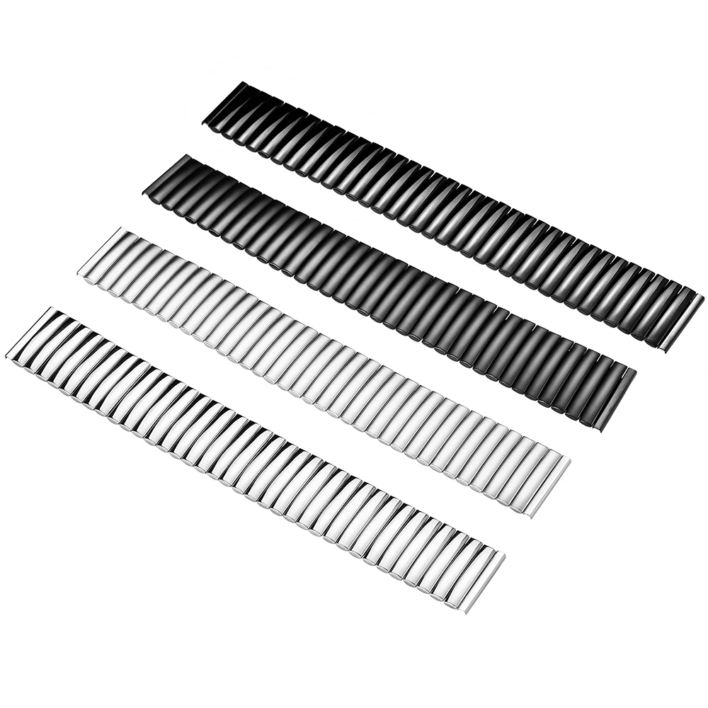 

Ремешок весенний для мужских и женских часов, универсальный легкий сменный Браслет, серебристый и черный цвета, 20 мм