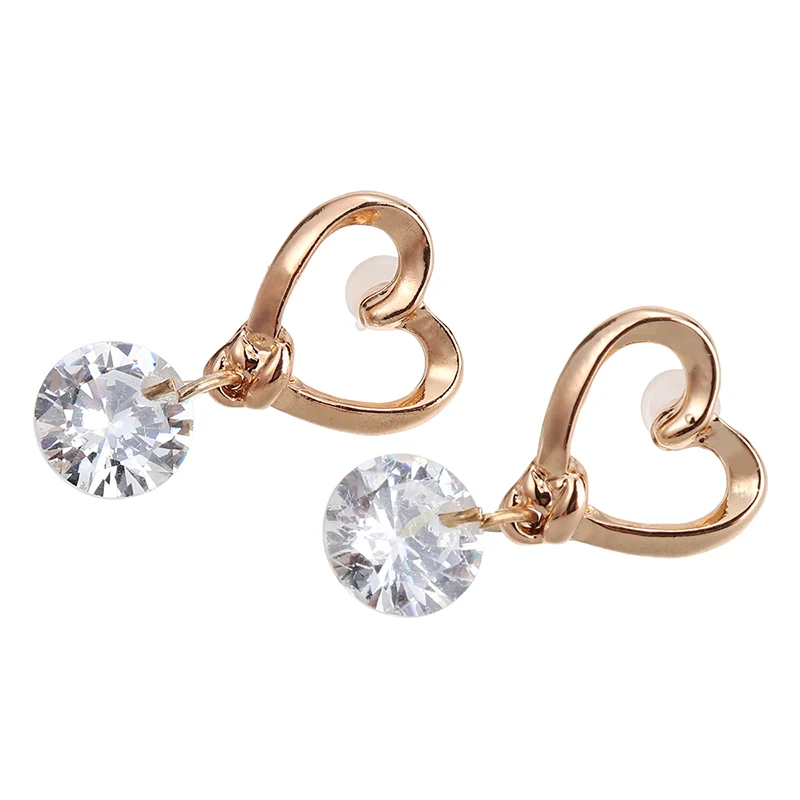 Женские серьги-гвоздики в форме сердца Shellhard винтажные серьги с фианитами и