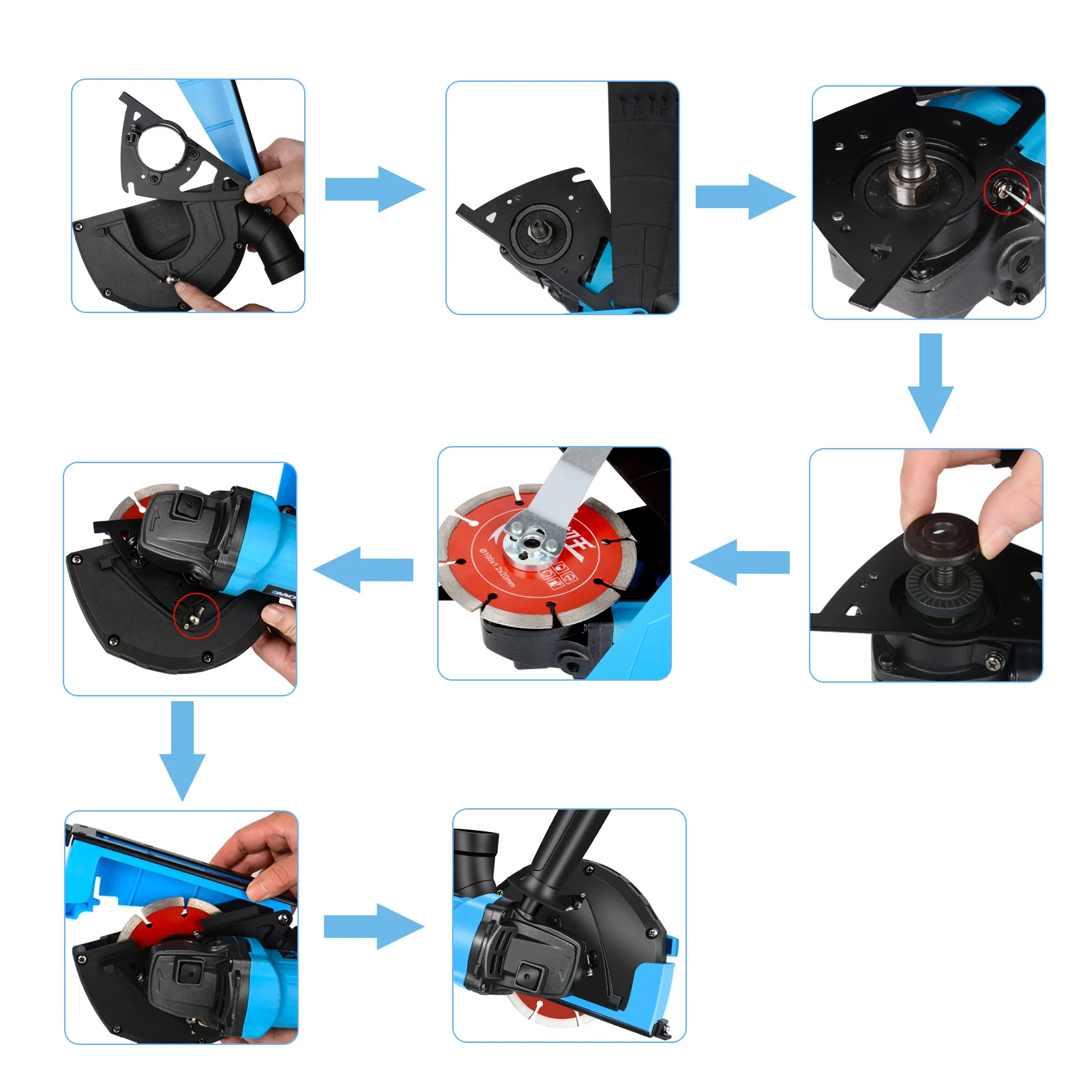 100 Угловая шлифовальная Крышка для резки 4 ''пылеулавливающая Пылезащитная
