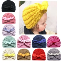 knitted winter baby hat for girls candy color bonnet enfant baby beanie turban hats newborn baby cap for boys accessories