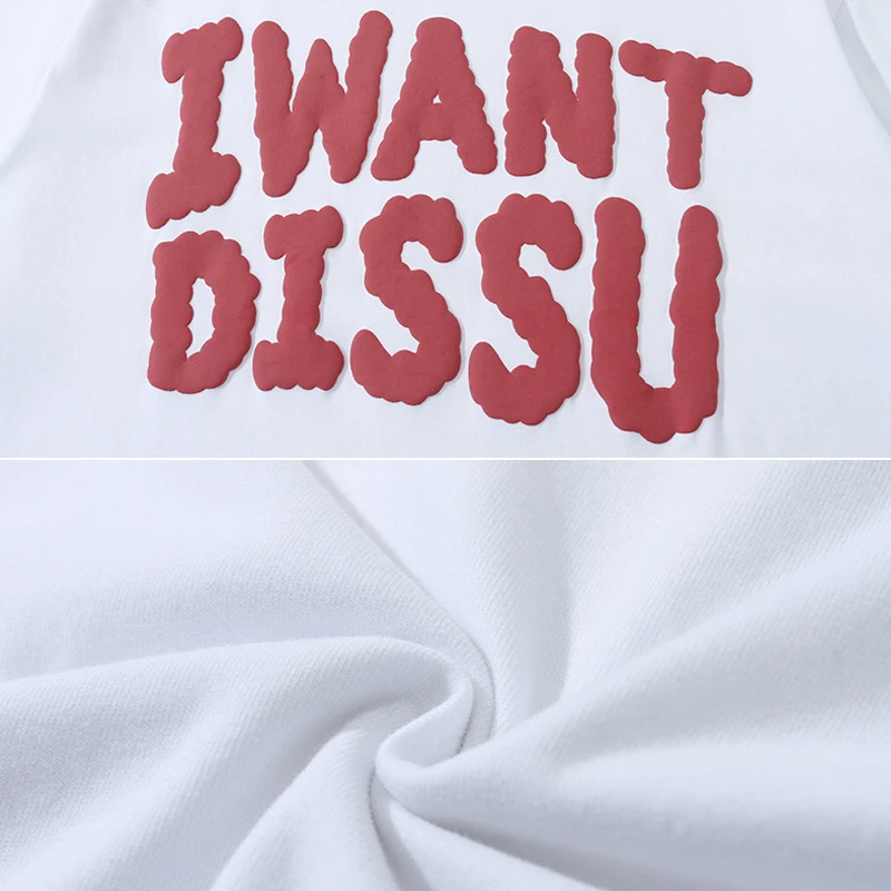 

Hip Hop Streetwear T Shirt 2021 Men Letter Foam Print T-Shirt Harajuku Cotton Casual Short Sleeve Tshirt Black Tops Tees Loose