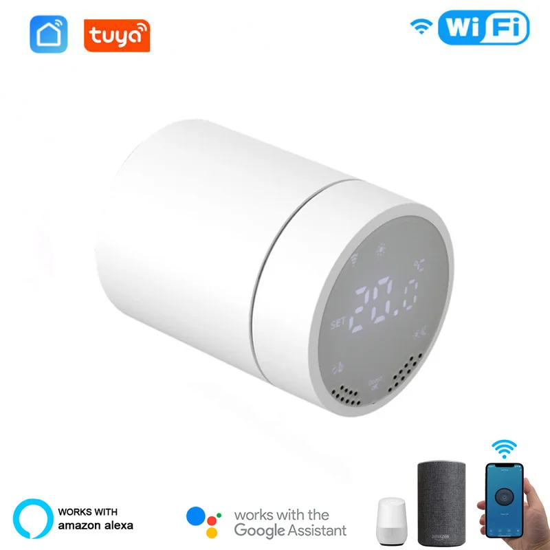

Tuya ZigBee Smart Radiator Actuator Thermostatic Radiator Valve Temperature Controller Voice Control Work for Alexa Google Home