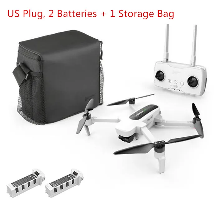 US 2Battery 1Bag Hubsan H117S Zino gps дрона с дистанционным управлением 5,8 Г 1 км с видом от первого лица в формате 4K UHD, Камера 3-осевому гидростабилизатору Квадрокоптер с дистанционным управлением UAV RTF gps+ ГЛОНАСС беспилотный вертолет игрушка - Цвет: US 2Battery 1Bag