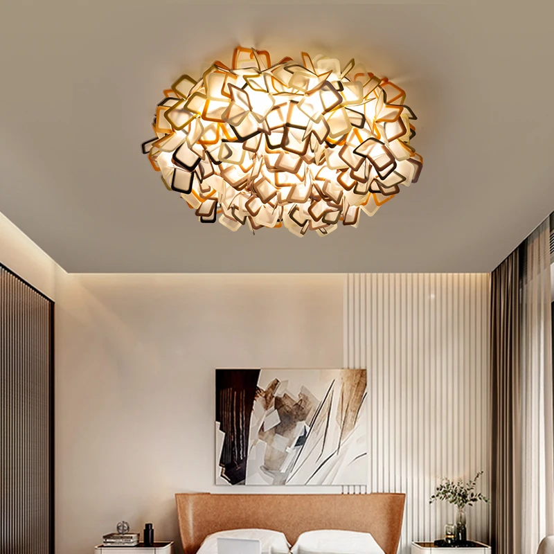 Скандинавский дизайнерский светодиодный потолочный светильник красочные