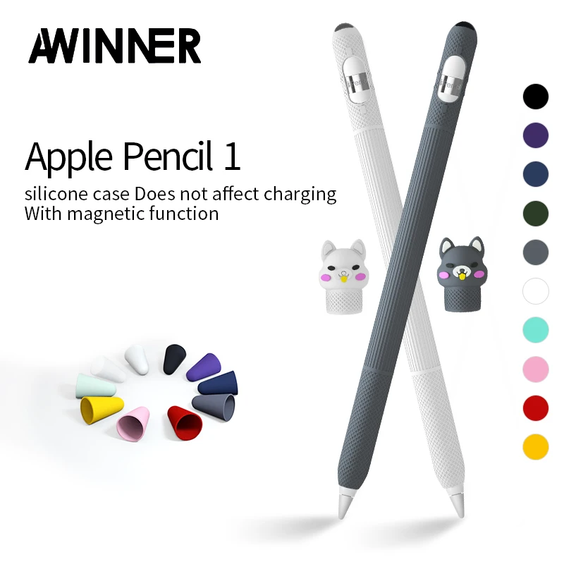 Силиконовый защитный чехол с милым рисунком для Apple Pencil 1 аксессуары анти от