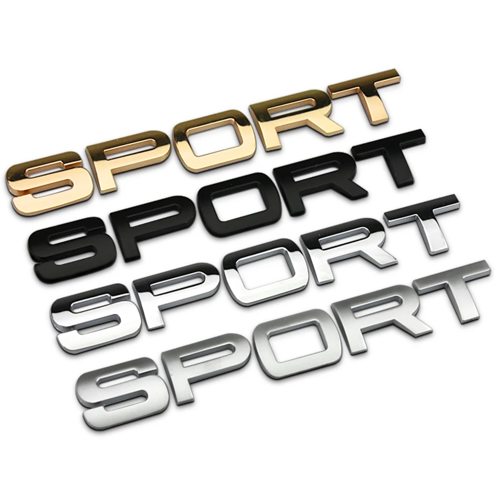 

1Pcs New 3D Metal SPORT Car Side Fender Rear Trunk Emblem Badge Sticker Decal for BMW Audi Honda Car Jeep Nissan VW Ford