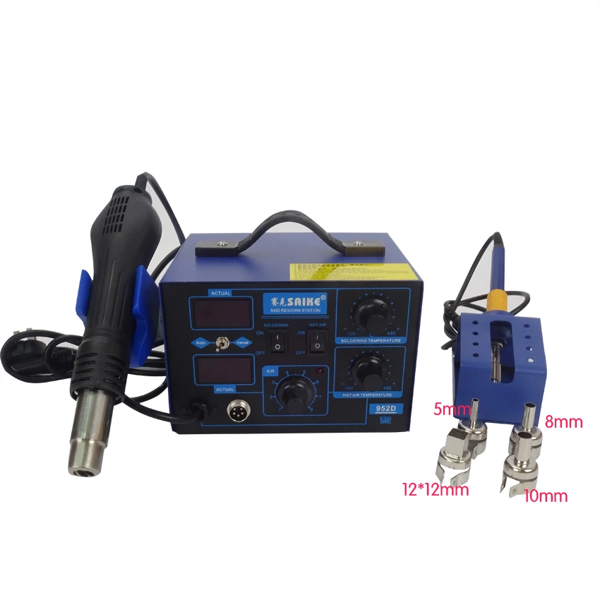 1pcs NEW arrival saike 952D rework station hot air gun soldering station 220V or 110V