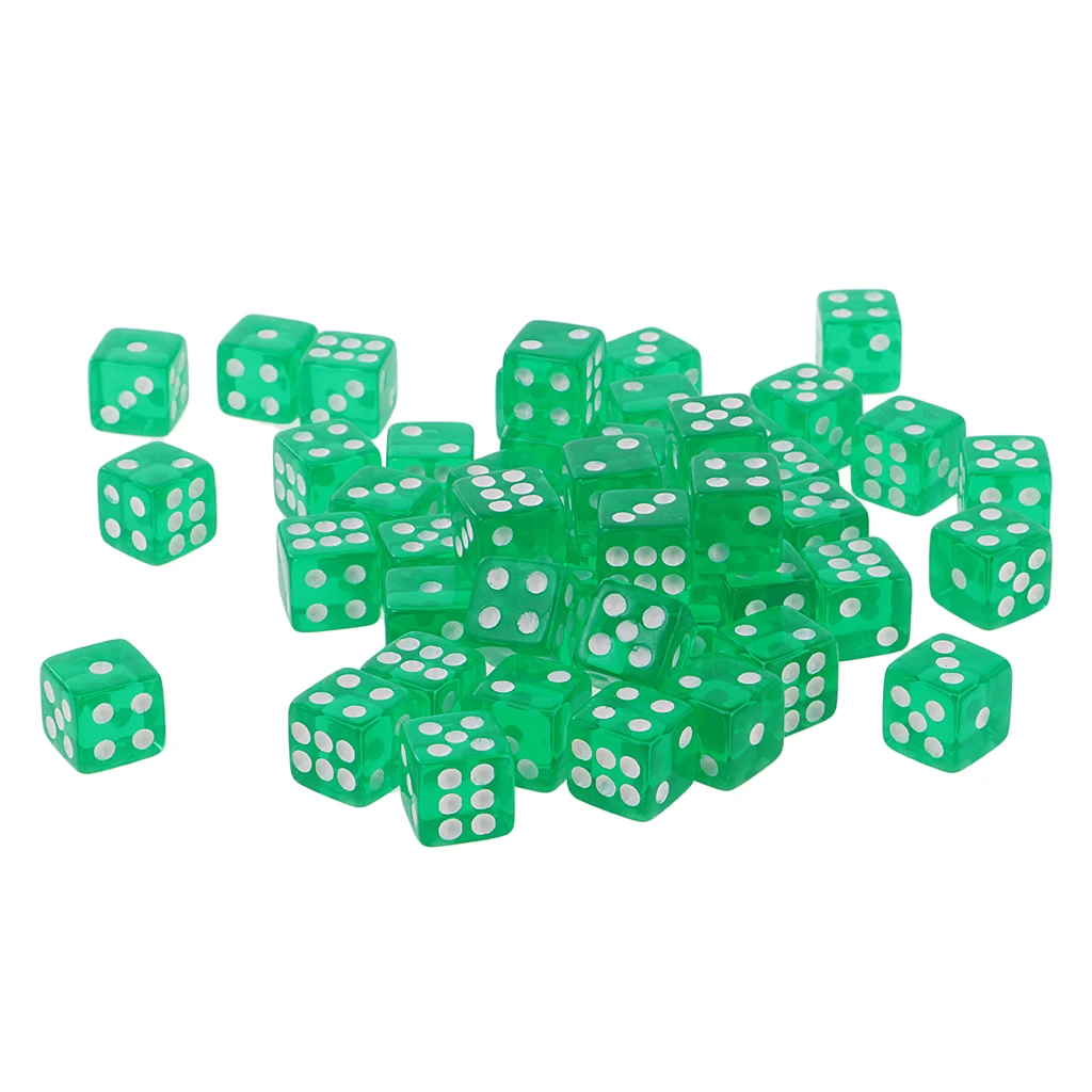 50X6 двусторонних игральных костей D6 многогранные игральные кости 12 мм для