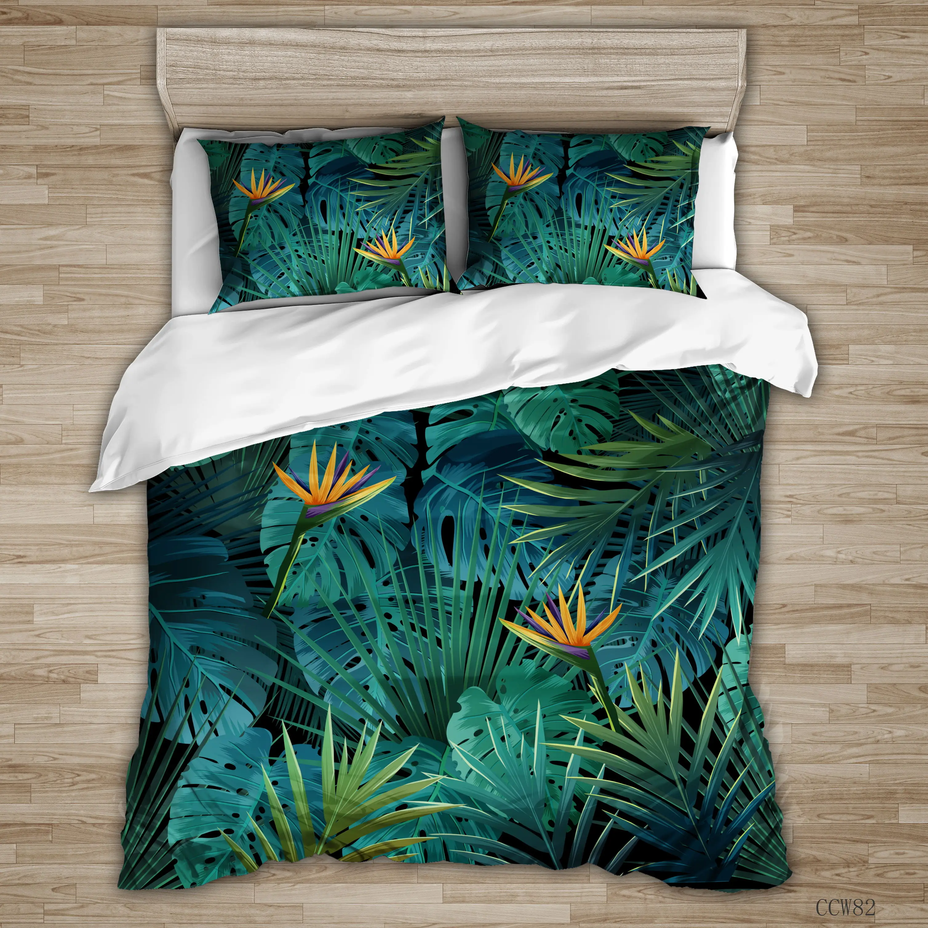 

3D Printed Modern Tropical Leaf Bedding Sets Duvet Cover Pillowcase Queen King Size Bed Set Quilt Cover Bedclothes 2/3pcs