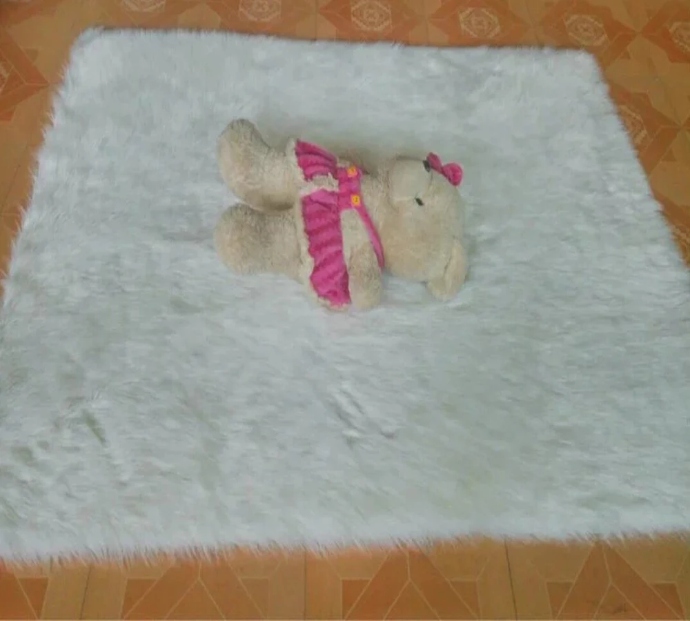 Мягкие пушистые меховые коврики из овчины скандинавский Красный центр ковер для